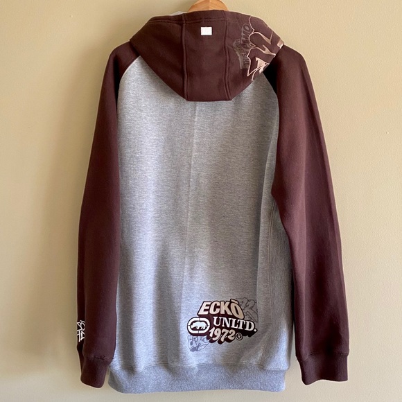 ECKO UNLTD Brown & Gray Hoodie - Picture 2 of 2